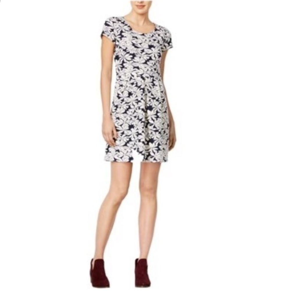 Maison Jules Womens Floral Shift Dress